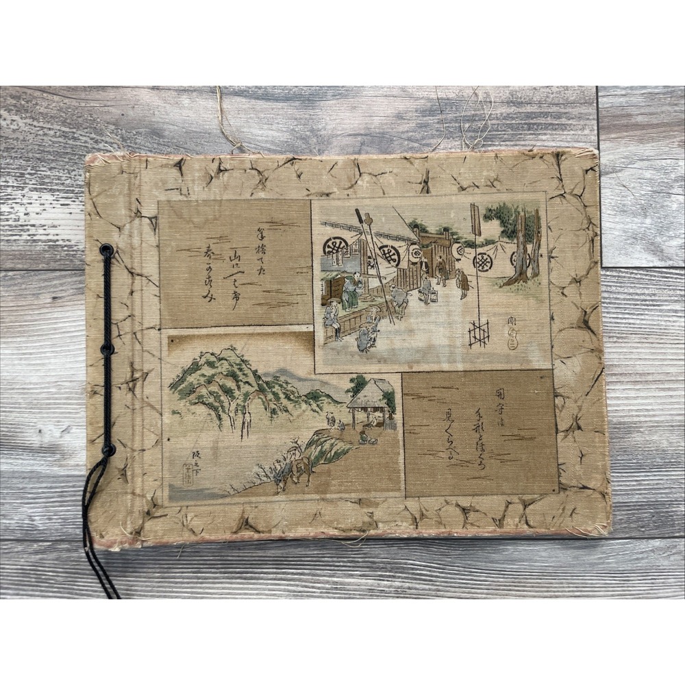 Vintage Early Showa Era Japanese Book Calligraphy Photo Album Handmade Japan